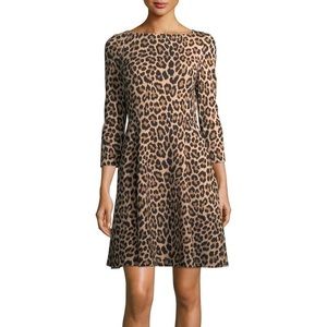 Kate Spade Leopard Ponte Dress Sz 8
